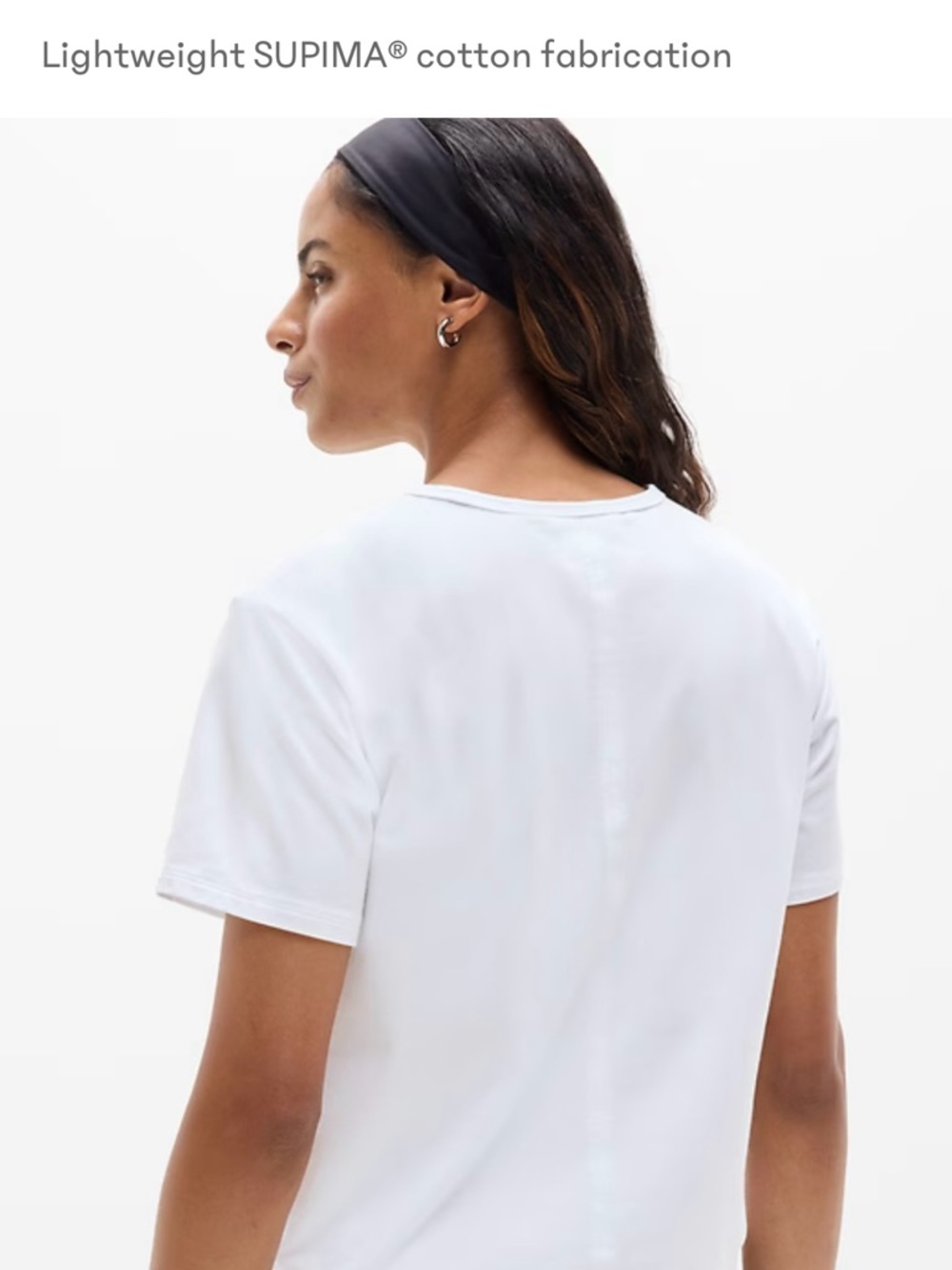 Athleta White Essential Cropped Tee - Picture 7 of 9
